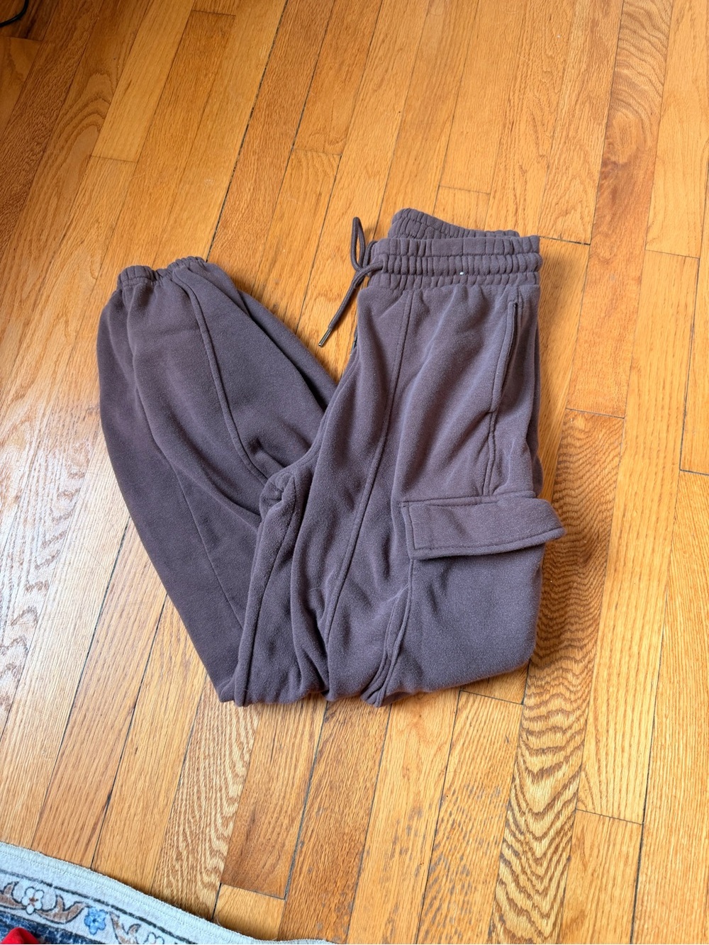 Women's Brown Fleece Joggers Track Pants - Comfortable Casual Wear